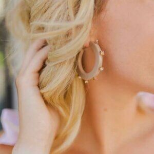 Smith & Co. Jewel Hoop Earrings
